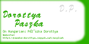 dorottya paszka business card